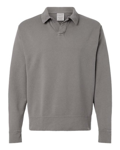 Comfort Wash Polo Collar Sweatshirt