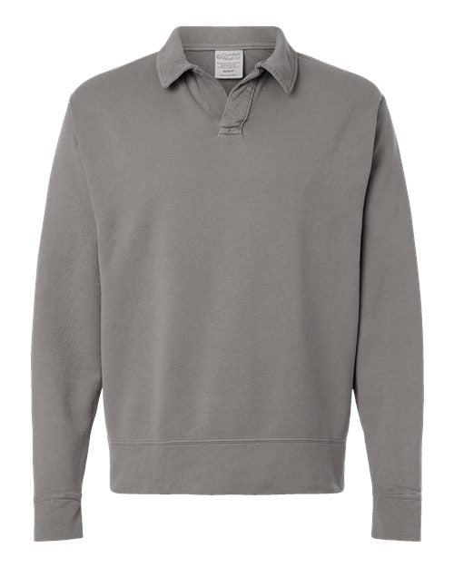 Comfort Wash Polo Collar Sweatshirt