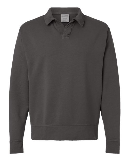 Comfort Wash Polo Collar Sweatshirt