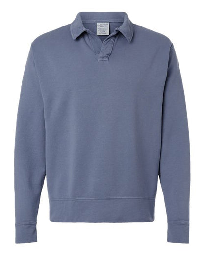 Comfort Wash Polo Collar Sweatshirt