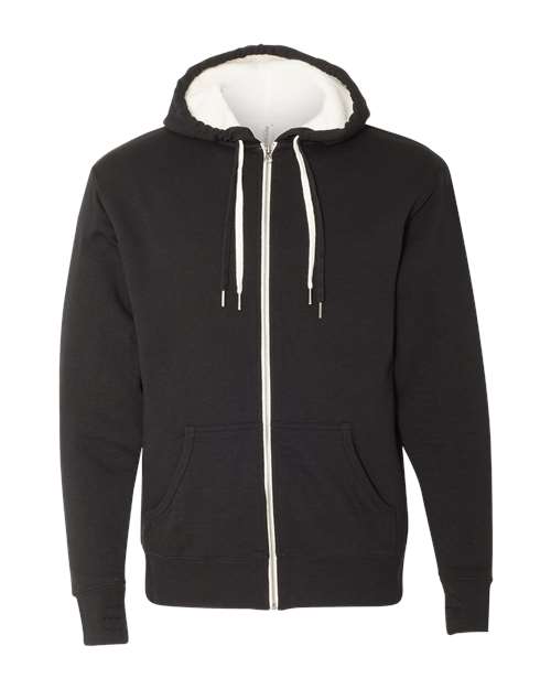 Unisex Sherpa-Lined Hooded ZipUp - Independent Trading Co.