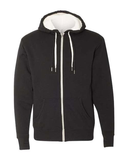 Unisex Sherpa-Lined Hooded ZipUp - Independent Trading Co.