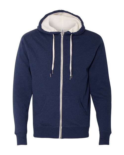 Unisex Sherpa-Lined Hooded ZipUp - Independent Trading Co.